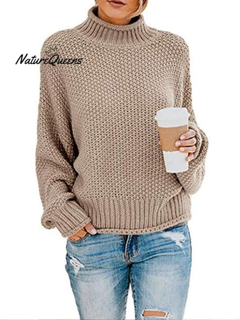Women's Autumn Turtleneck Slim Wool Long Sweater