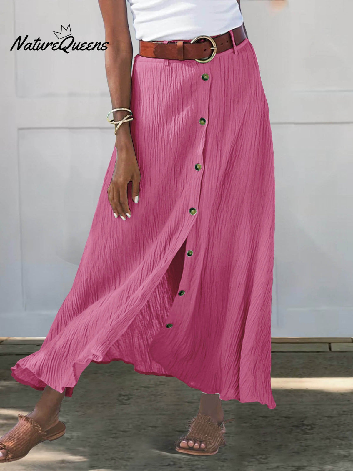 Women’s Colors Available Print Casual Half Body Skirt Rose Red / S