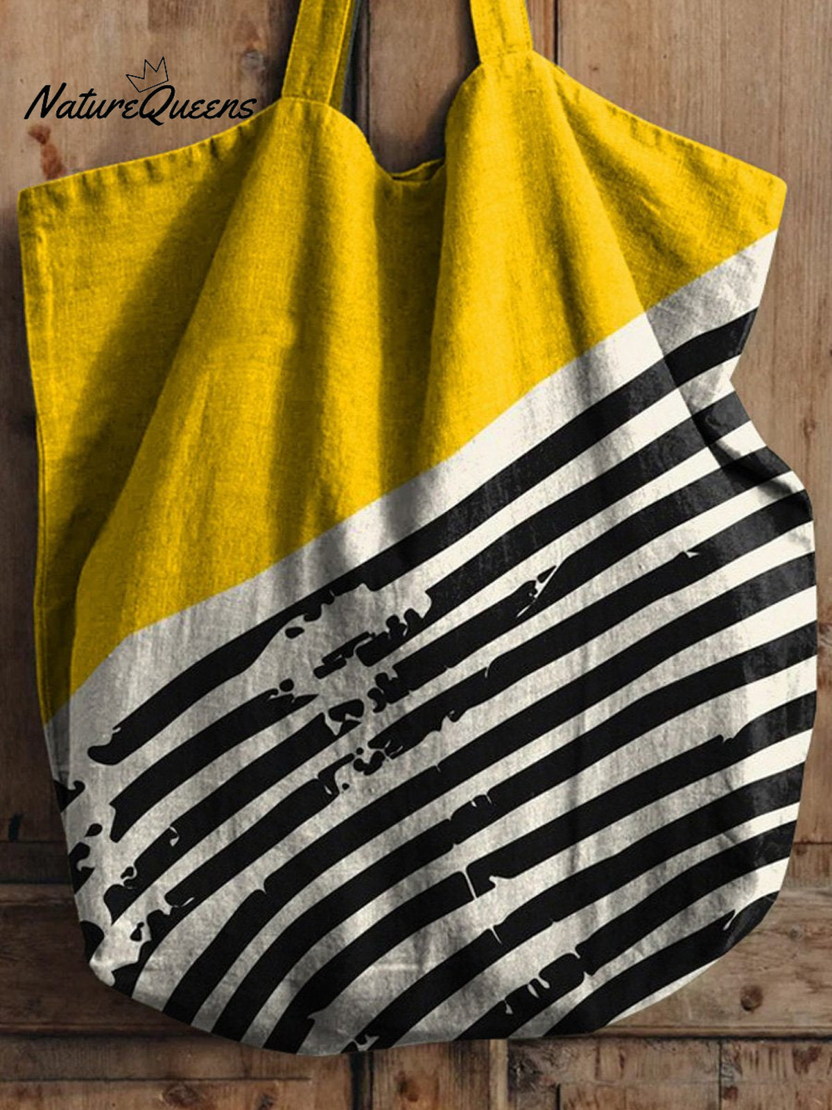 Geometric Abstract Art Printed Linen Tote Bag