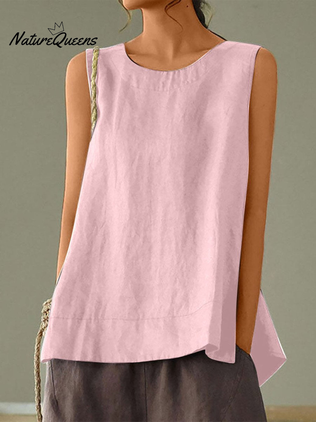 Women's Solid Color Loose Elegant Casual Sleeveless Tank Top