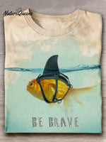 Be Brave Art Print Casual Short Sleeve T-shirt