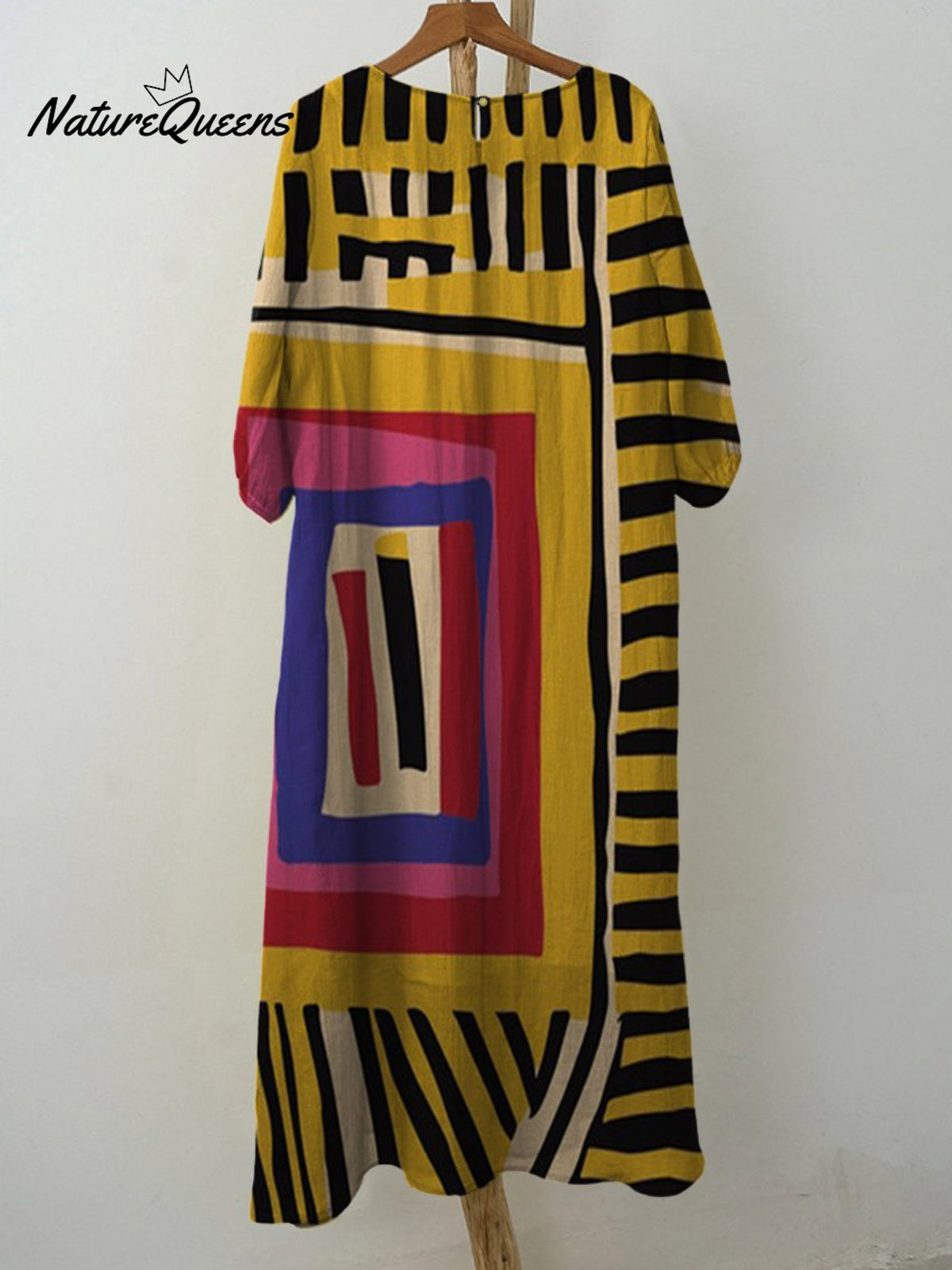 Women's Abstract Painterly Print Pocket Cotton Dress