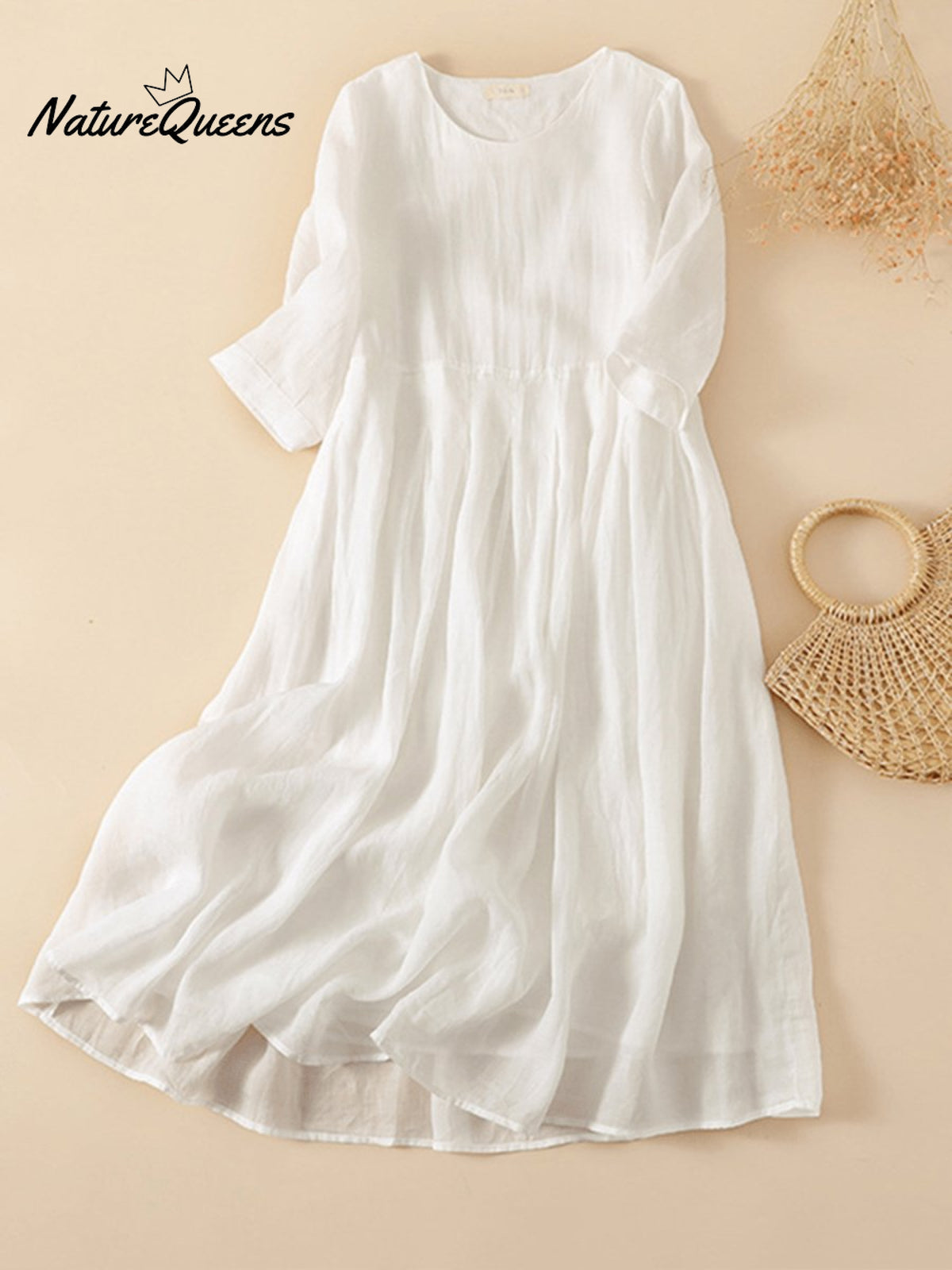 Women's Fashionable Solid Color Design Splicing Casual Dress