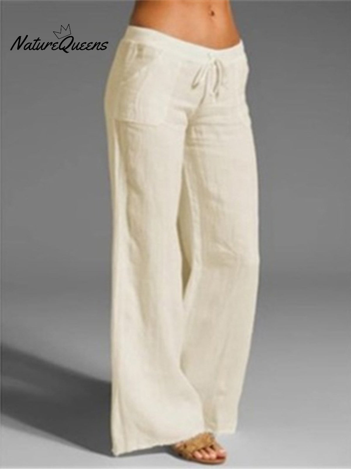 Women’s Pocket Cotton And Linen Slacks