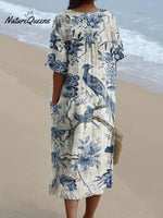 Women'sFlower Art PrintCasual Dress