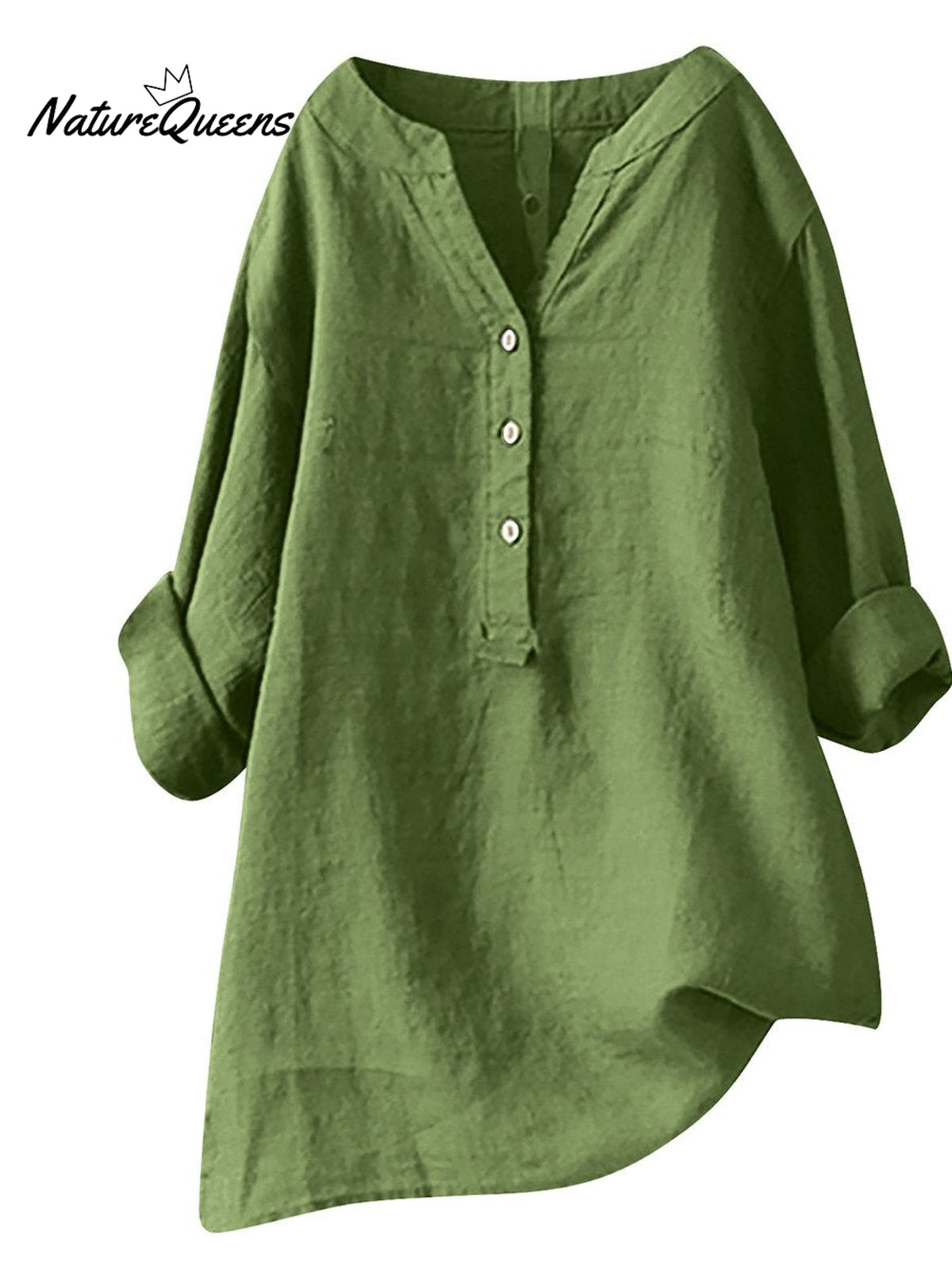 Women'sRetro Cotton And Linen Casual Shirt