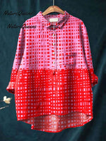 Women's Abstract Vibrant Bold Fun Colorful Geometric Stripes Art Print Flowy Dress