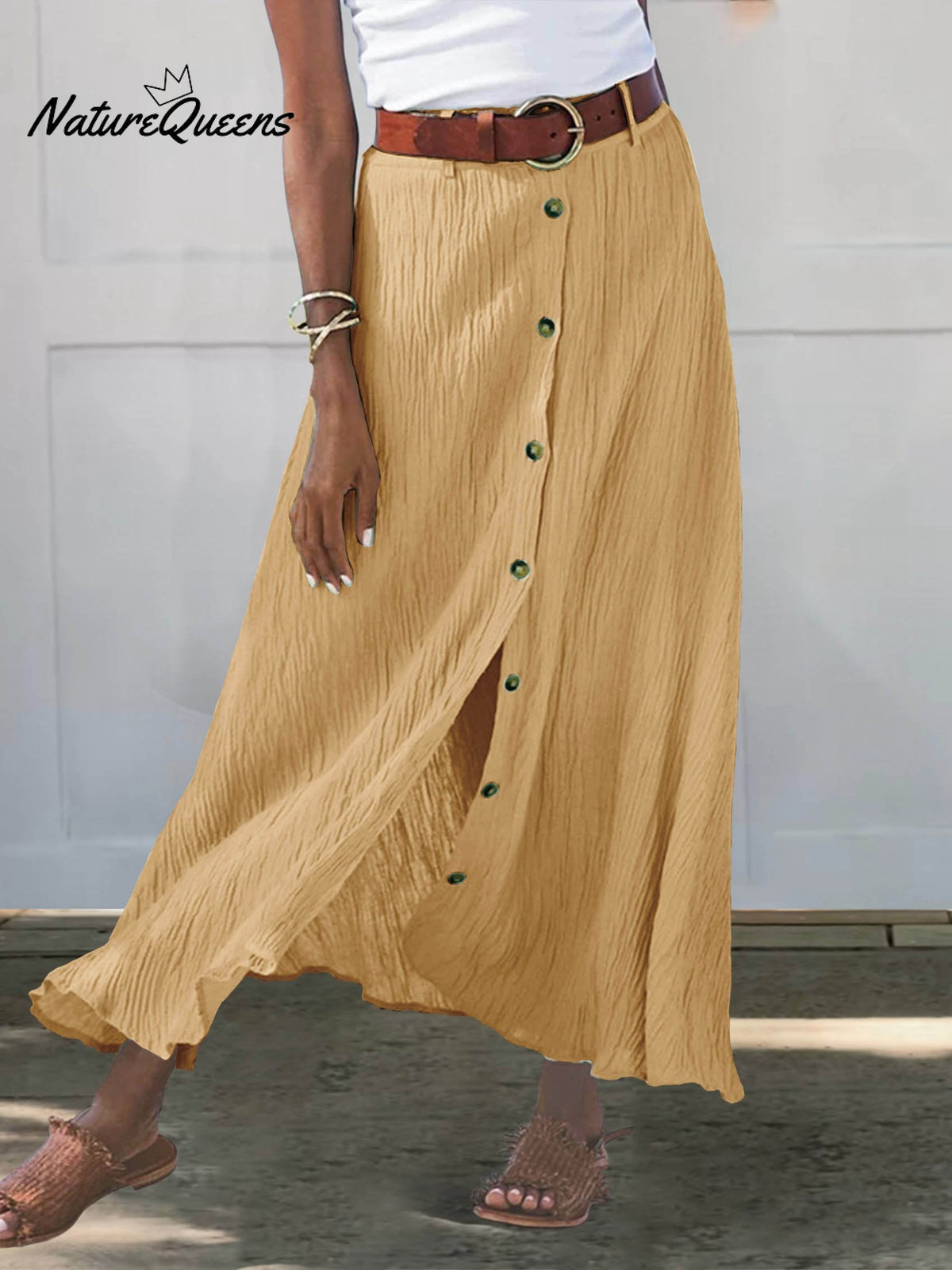 Women’s Colors Available Print Casual Half Body Skirt Yellow / S