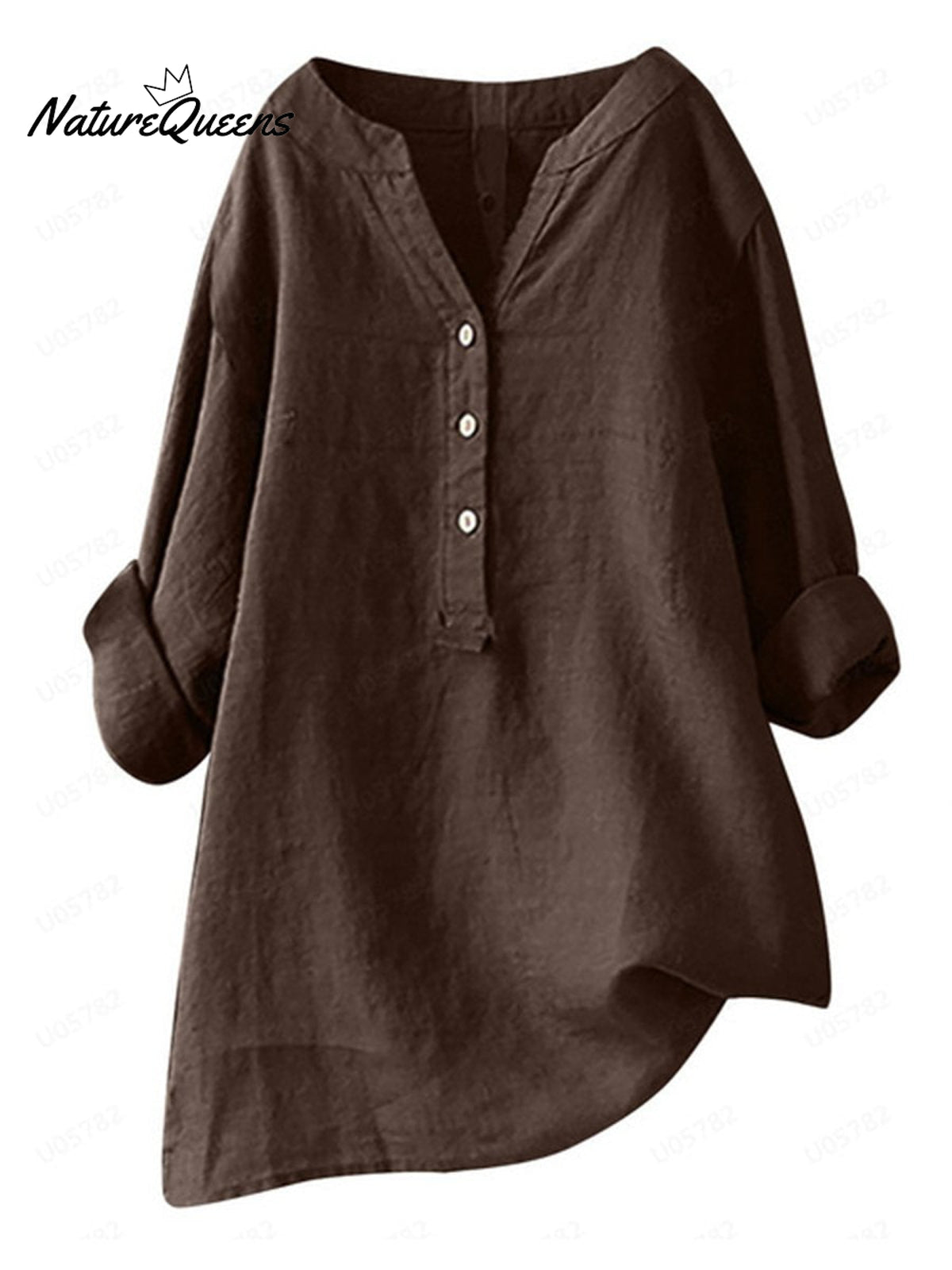 Women'sRetro Cotton And Linen Casual Shirt