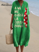 Sardine Fish Art Printed Women's Flowy Dress