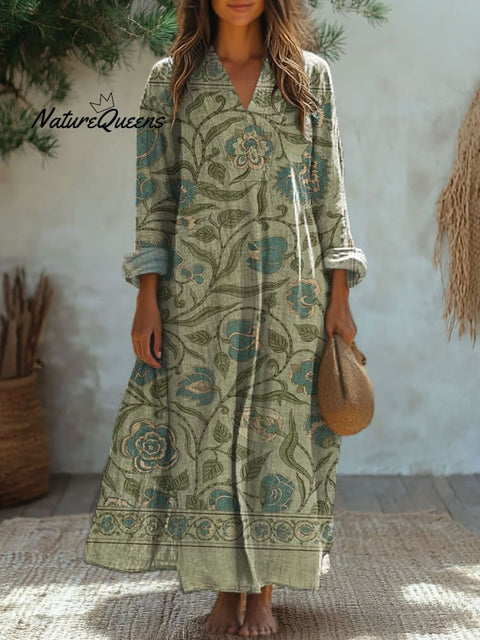 Women's  Flower Art Print Casual Dress