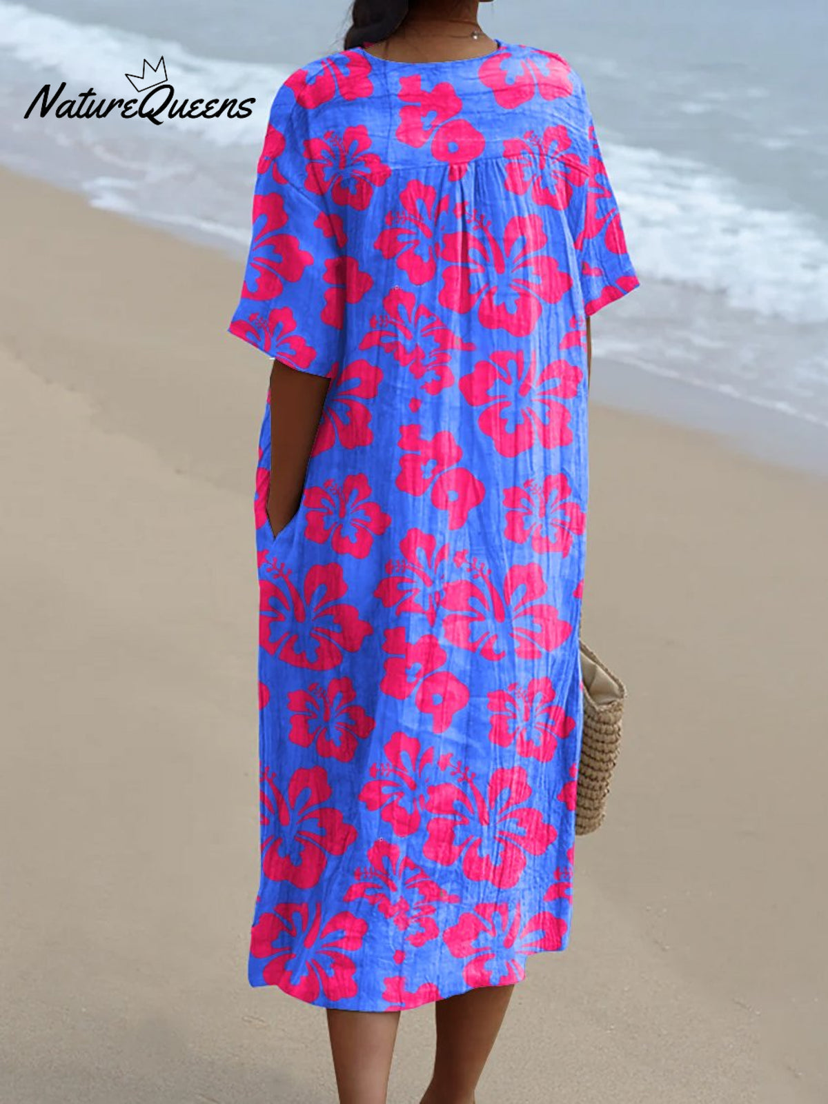 Women's FlowerArt PrintCasual Dress