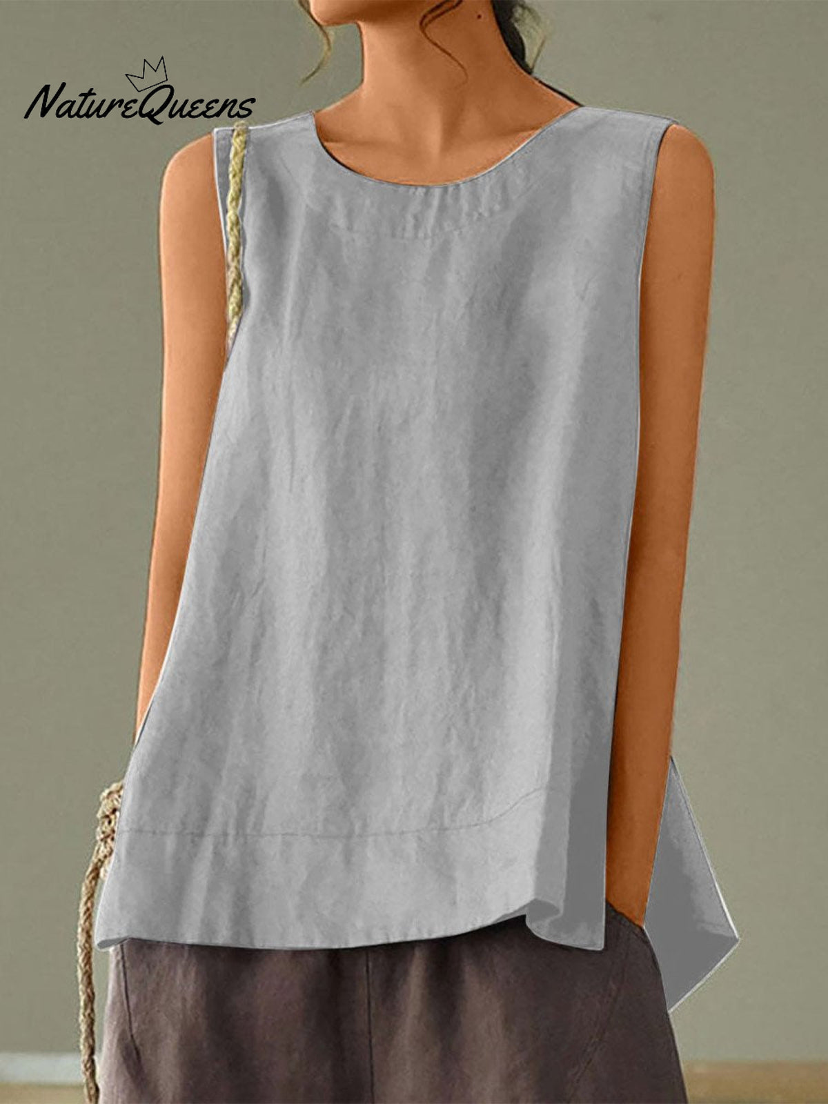 Women's Solid Color Loose Elegant Casual Sleeveless Tank Top