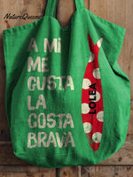 Sardine Fish Art Printed Linen Tote Bag