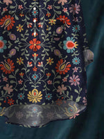 Women's Vintage Flower Art Print Casual Cotton And Linen Shirt