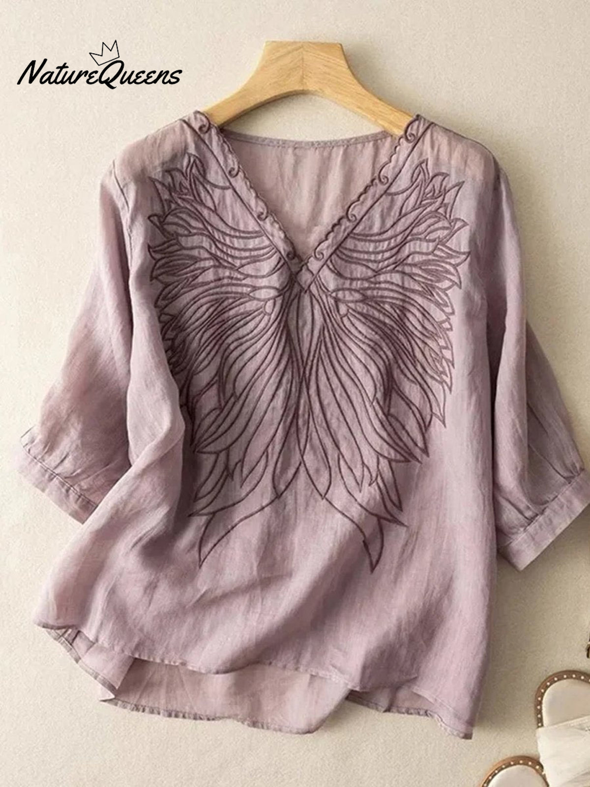 Women's Cotton and Linen Literary Retro Temperament Casual Shirt