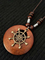 Women's Ethnic Style Wood And Alloy Long Chain Necklace