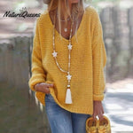 Retro Boho Star Beaded Tassel Pendant Necklace