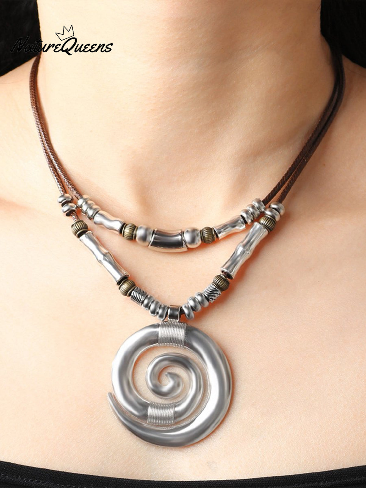 Swirl Totem Vintage Bohemian Necklace