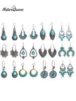 Boho Vintage Earrings 12Pairs / Onesize