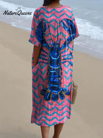 Women's Lovely Lobster Art Print Flowy Dress