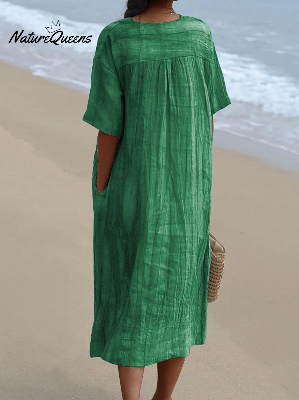 Women's Vintage Lovely Fish Art Print Flowy Dress