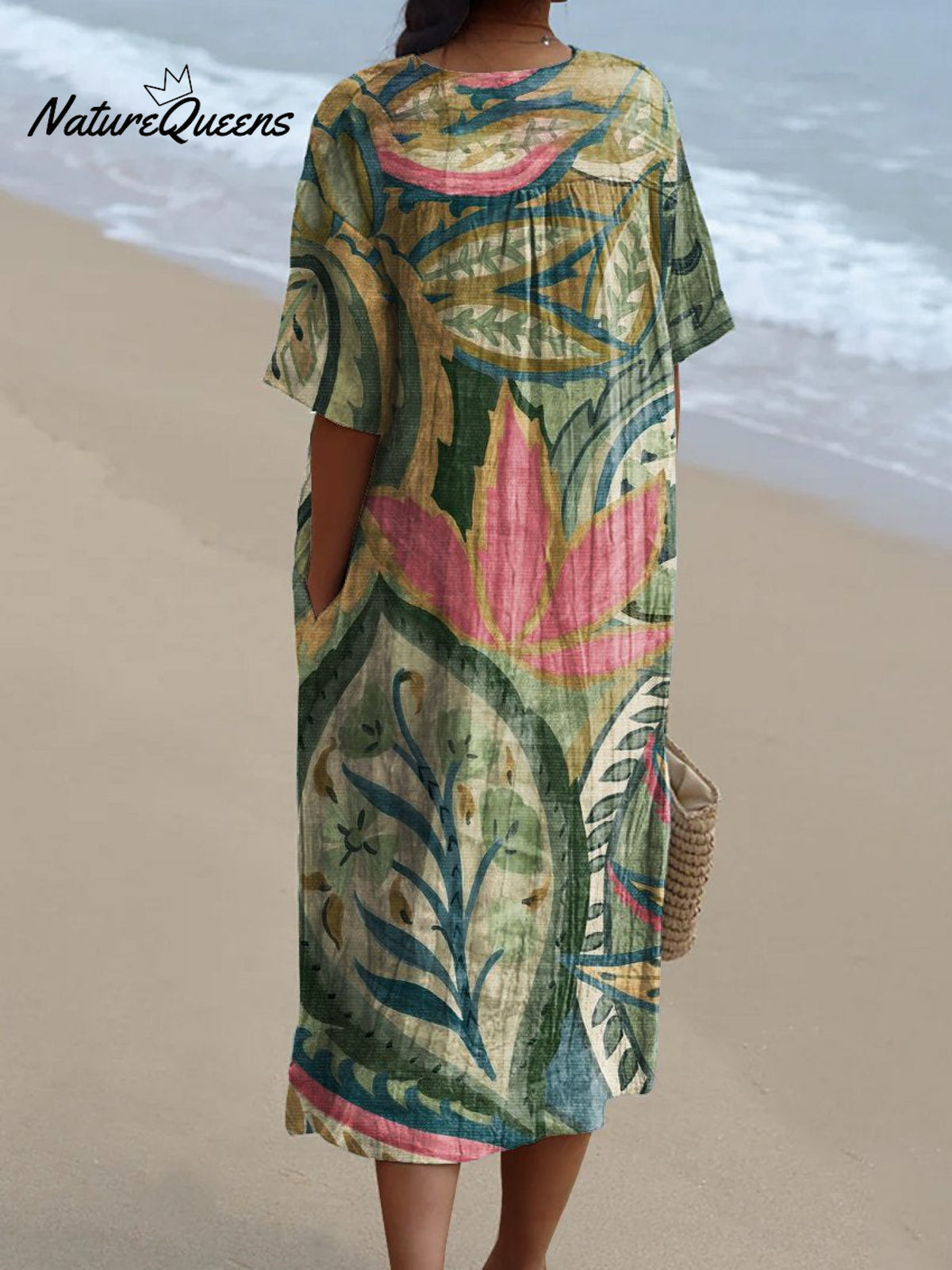 Women'sFlowerArt PrintCasual Dress