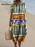 Women's FishArt Print Flowy Dress