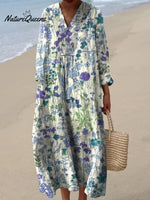 Women's Spring Floral Art Print Dress