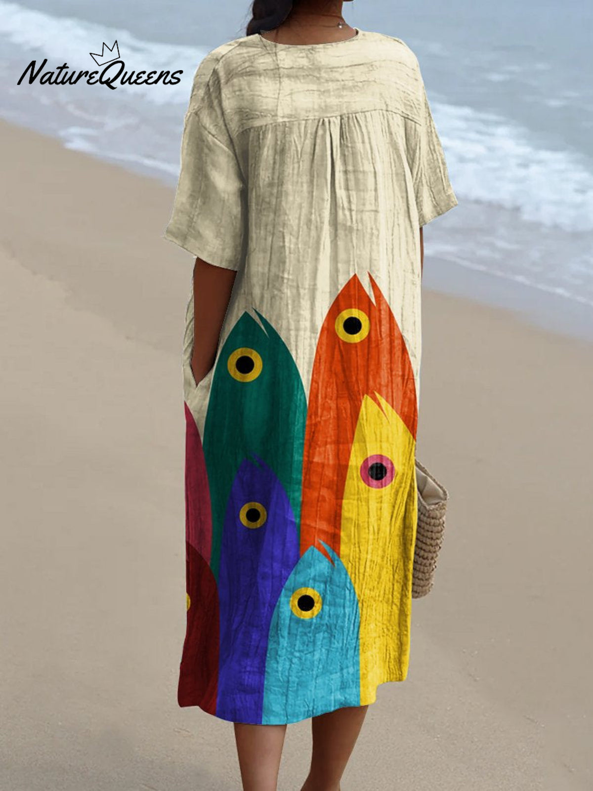 Women's FishArt PrintCasual Dress