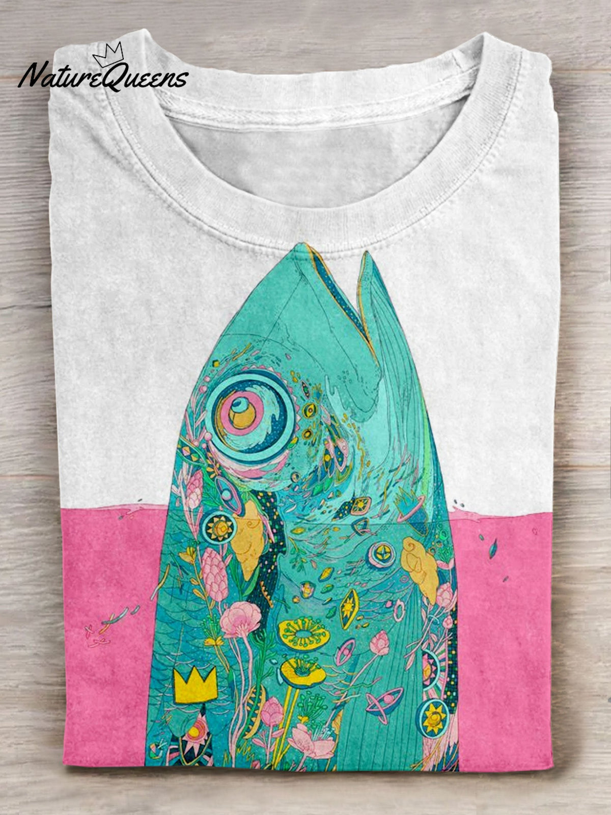 Fish Art Print Casaul Short Sleeve T-shirt