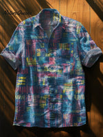 Scribbled Away Vintage Art Print Casual 100% Cotton Shirt