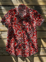 Batik Style Pattern Art Vintage Print Casual 100% Cotton Shirt