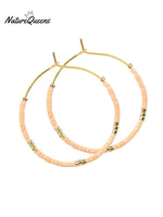 Bohemian Colorful Rice Bead Earrings Khaki / Onesize