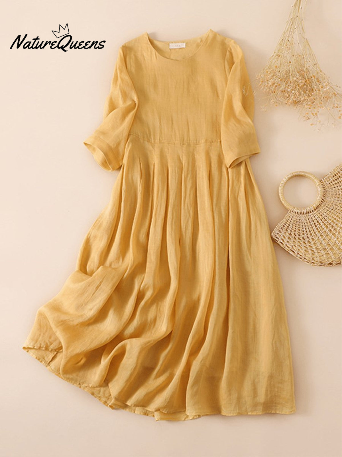 Women's Fashionable Solid Color Design Splicing Casual Dress