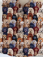 Dog Print Pattern Linen Tote Bag