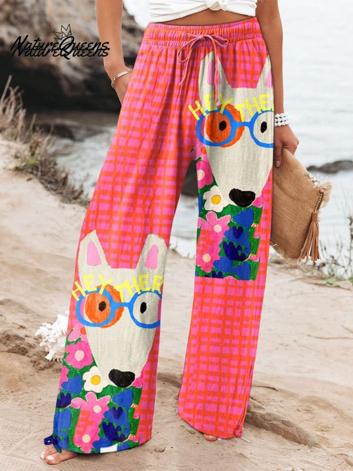 Women's DogArt Print Casual Cotton And Linen Shirt