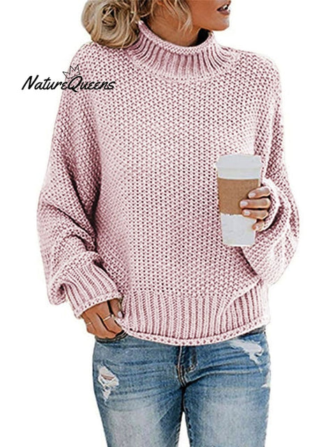 Women's Autumn Turtleneck Slim Wool Long Sweater