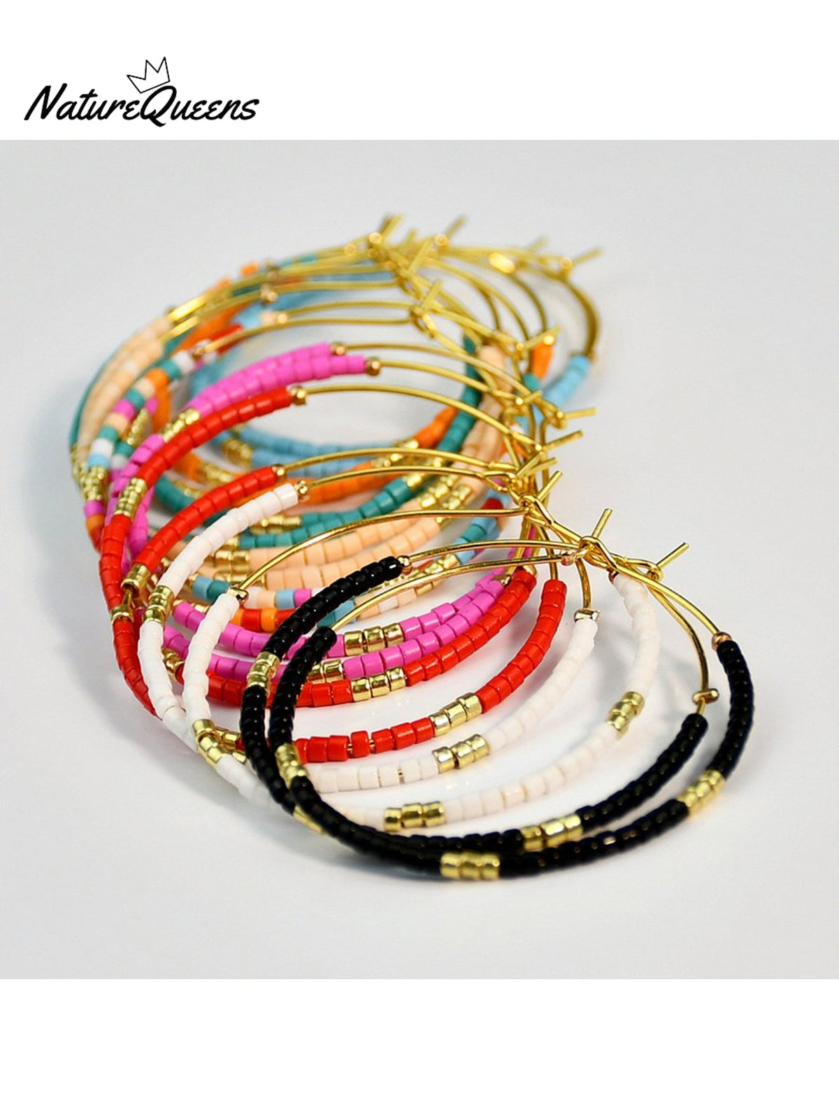 Bohemian Colorful Rice Bead Earrings