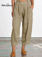Fashionable Loose Women’s Trousers Khaki / M