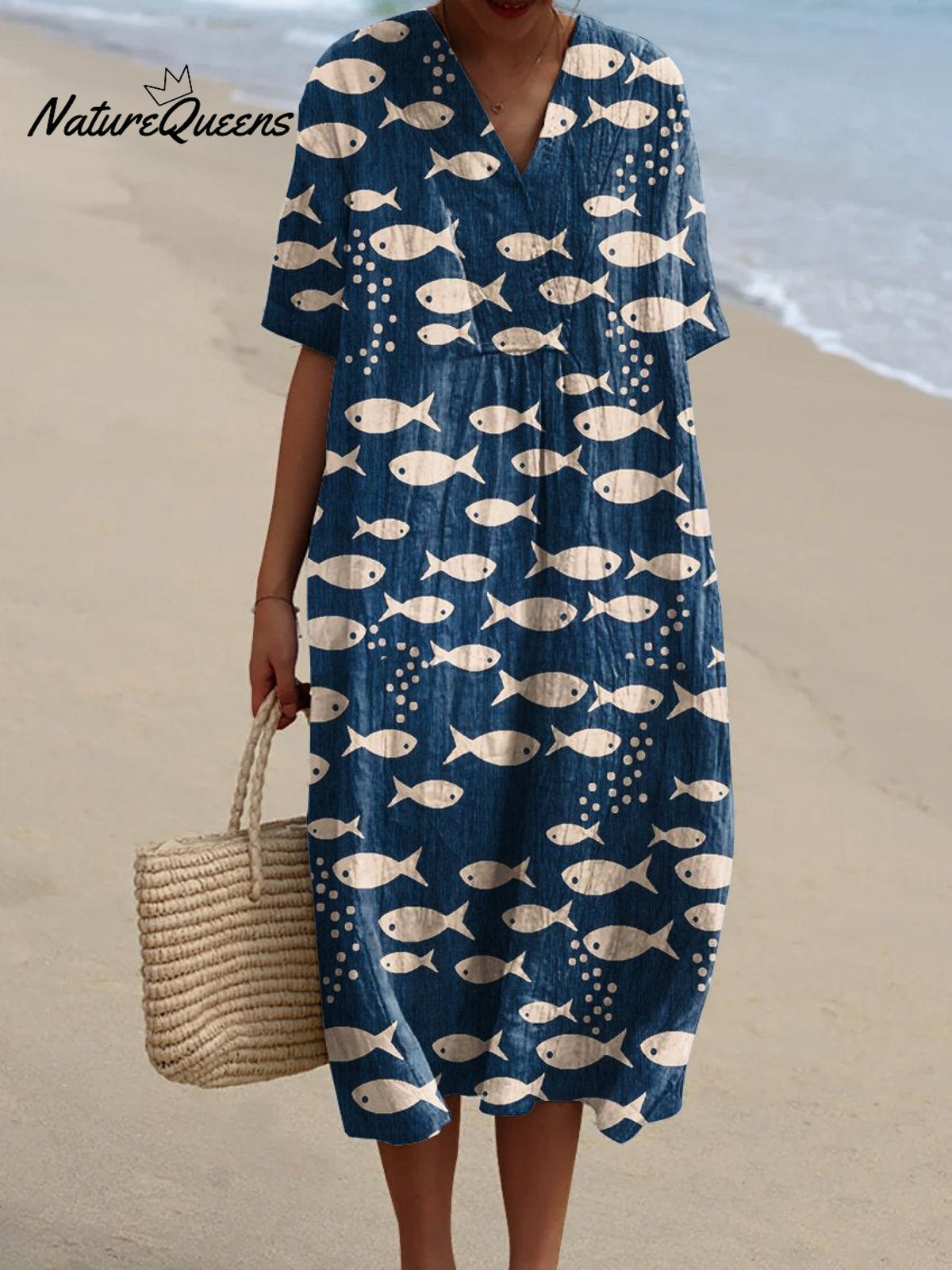 Women's FishArt PrintCasual Dress