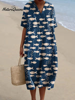 Women's FishArt PrintCasual Dress