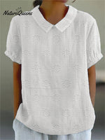 Women’s Casual Cotton And Linen Shirt White / S