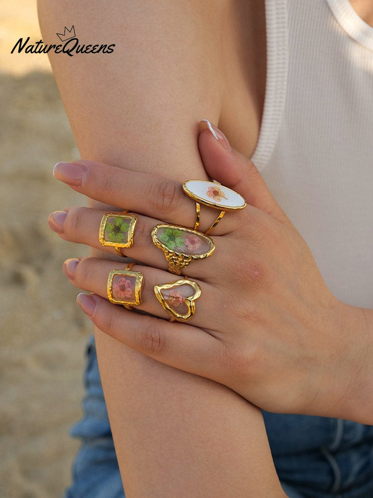 Aeon Flower Stainless Steel Ring