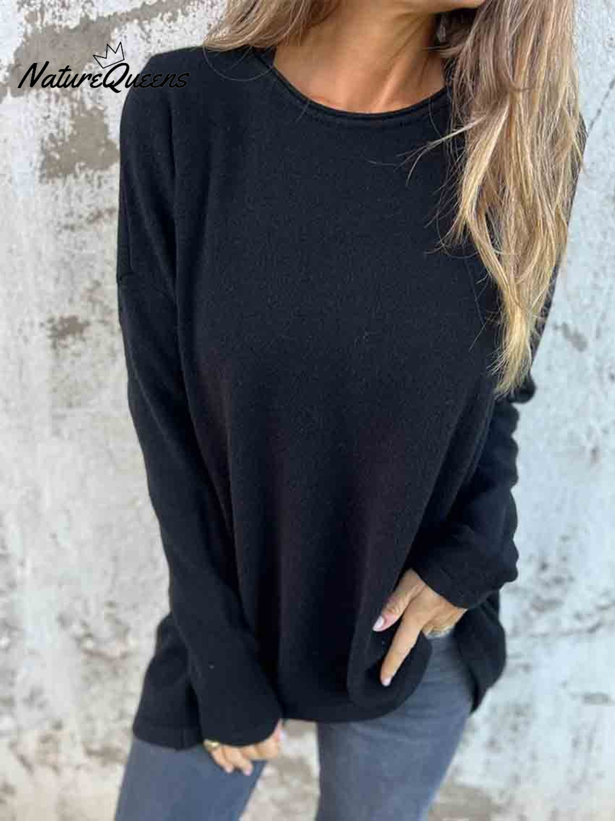 Women's Button Back Casual Knitted Shirt