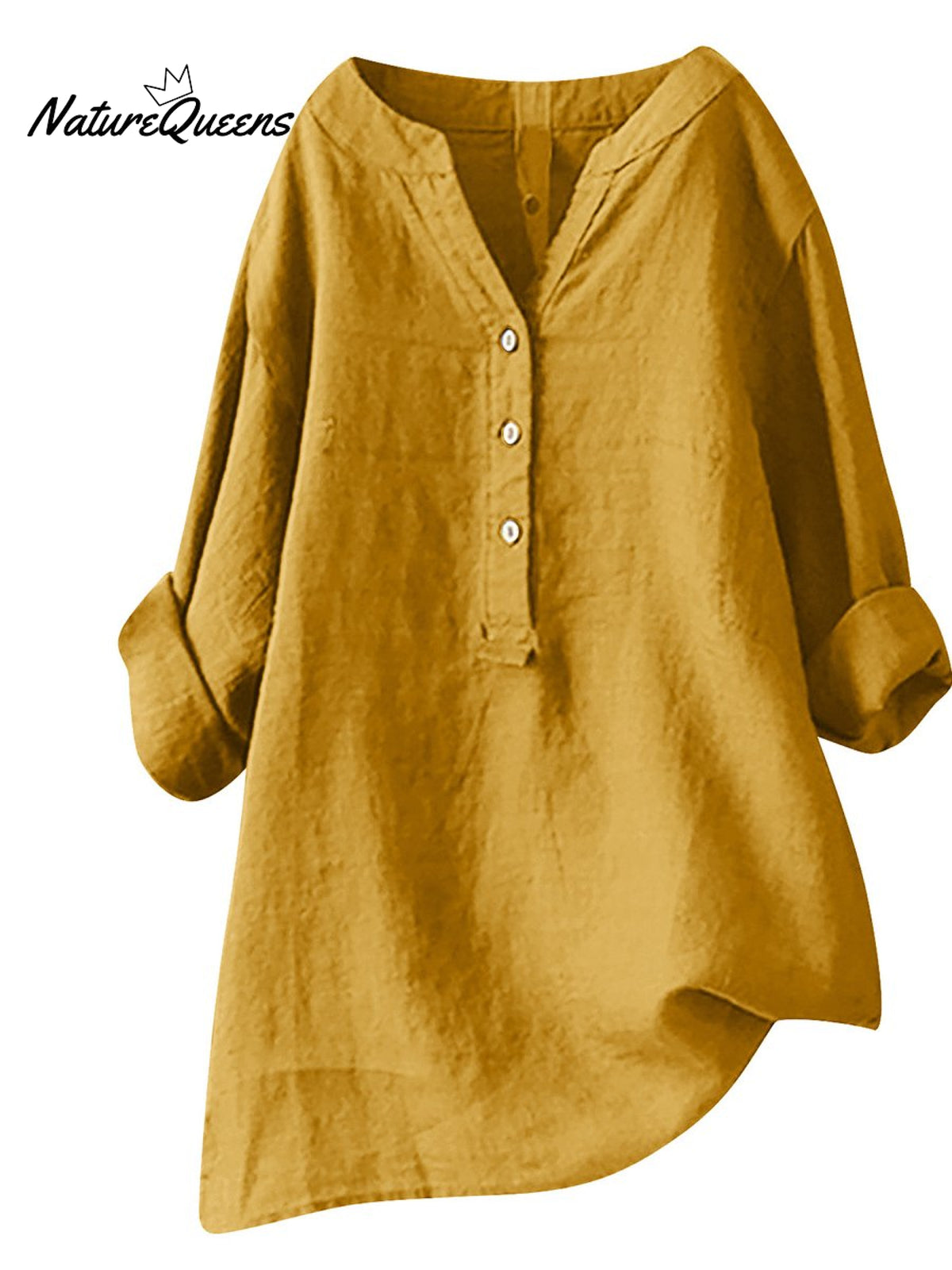 Women'sRetro Cotton And Linen Casual Shirt