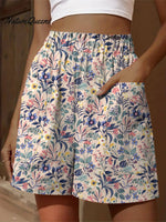 Wild Floral Field Pattern Printed Women's Casual Tiered Palazzo Pants