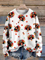 Thanksgiving Turkey 3D Print Knit Pullover Sweater