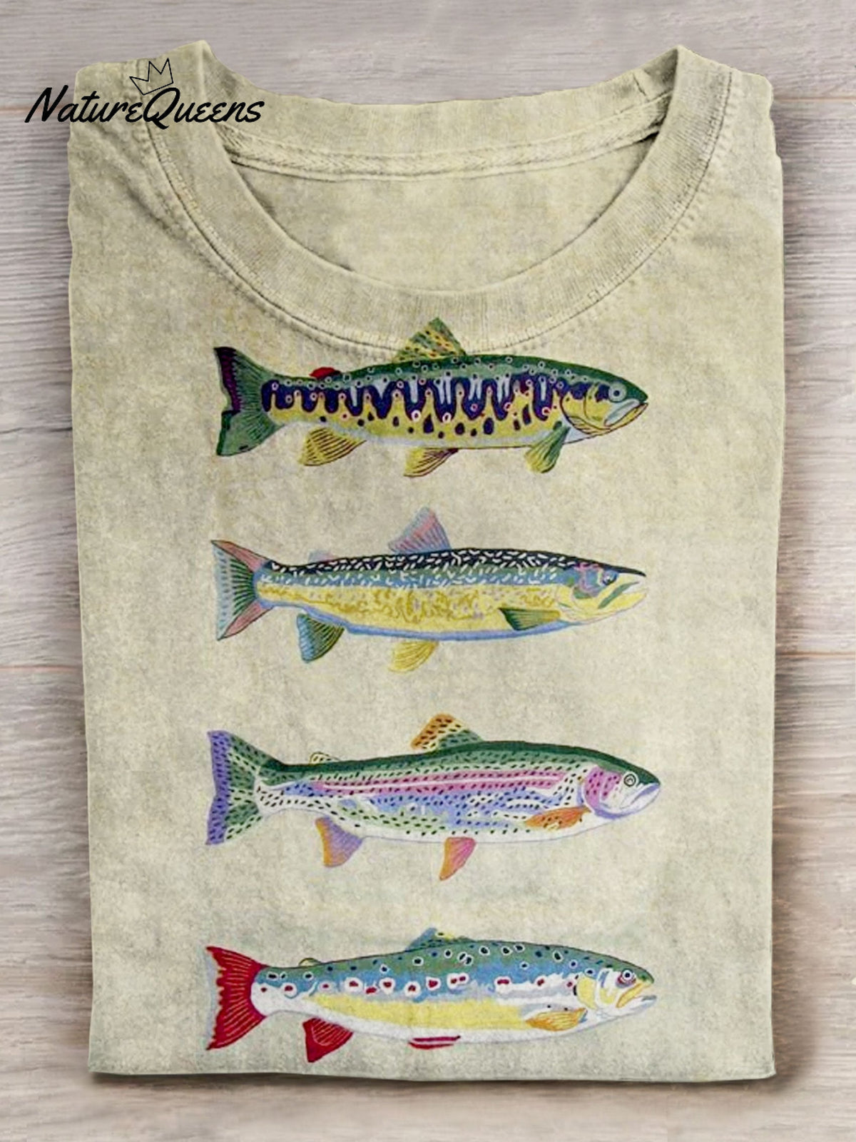 Fish Art Print Casaul Short Sleeve T-shirt