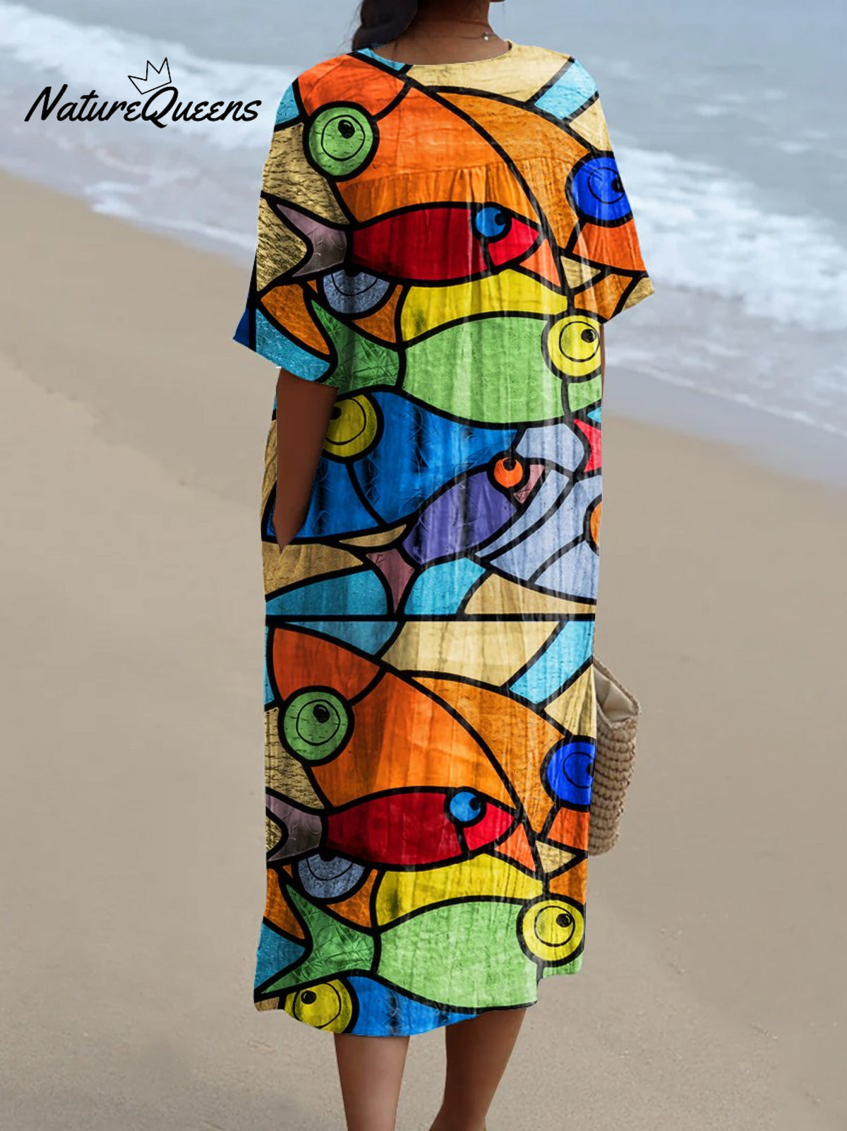Women's FishArt PrintCasual Dress
